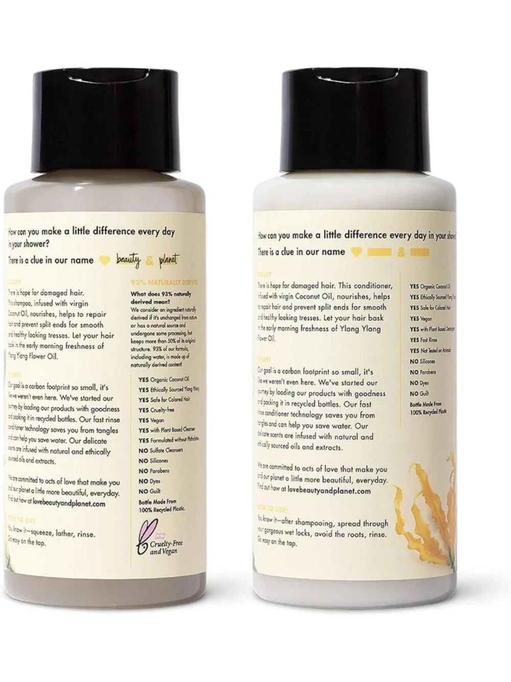 Coconut Oil & Ylang Repair Shampoo & Conditioner Set for Dry, Damaged Hair